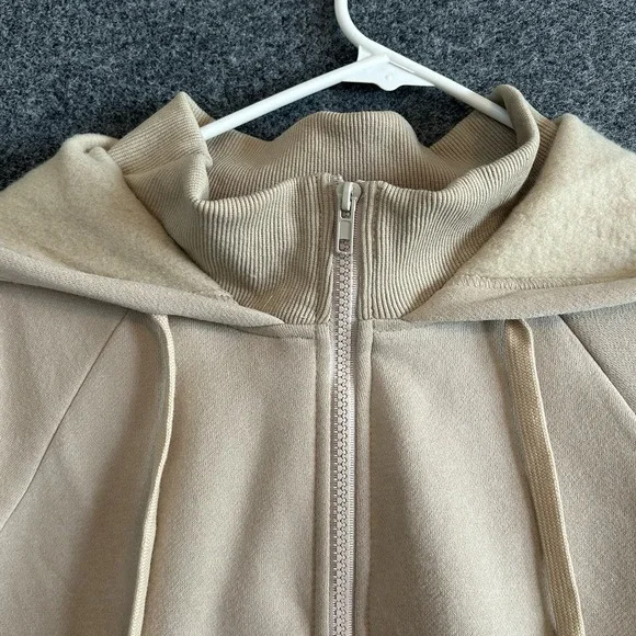 *NWT *Anrabess Women's Full-Zip Hoodie With Collar ~ Khaki~Size Large (MSRP $30) - Picture 10 of 15